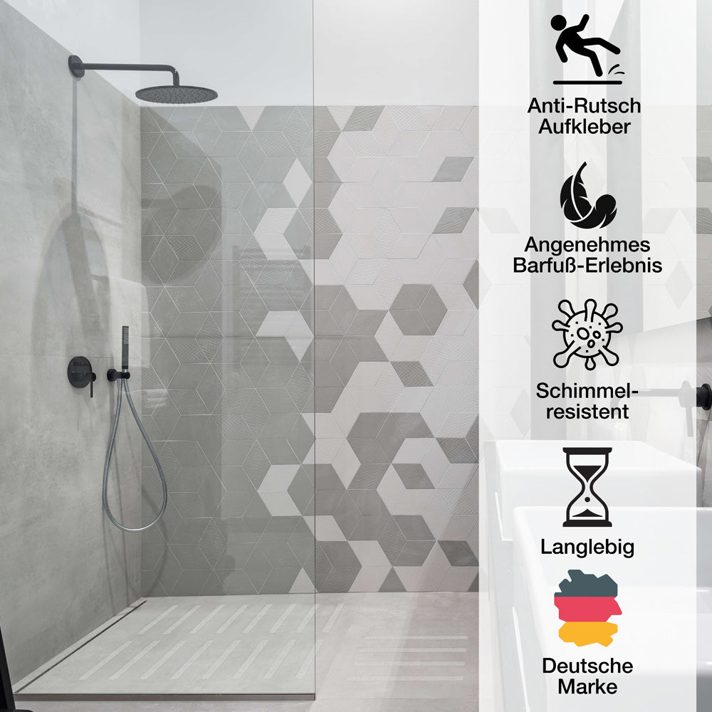 20 Anti-Rutsch Streifen für Badewanne & Dusche - VMbathrooms