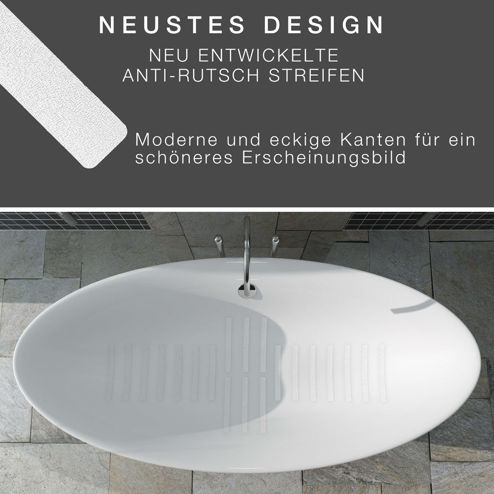 VMbathrooms 24 Anti-Rutsch Pads für Badewanne/Dusche - Transparente und  rutschfeste Aufkleber - Selbstklebende Badewannen Sticker + Gratis E-Book